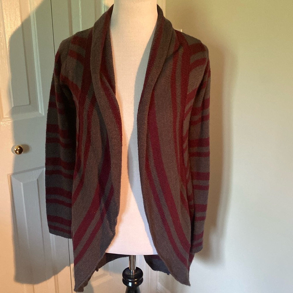 I’m in Love with Derek ❤️ Gray & Maroon Cardigan